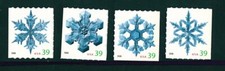 US Scott 4113-4116 Jeu de 4 Timbres 2006 Flocons de Neige MNH