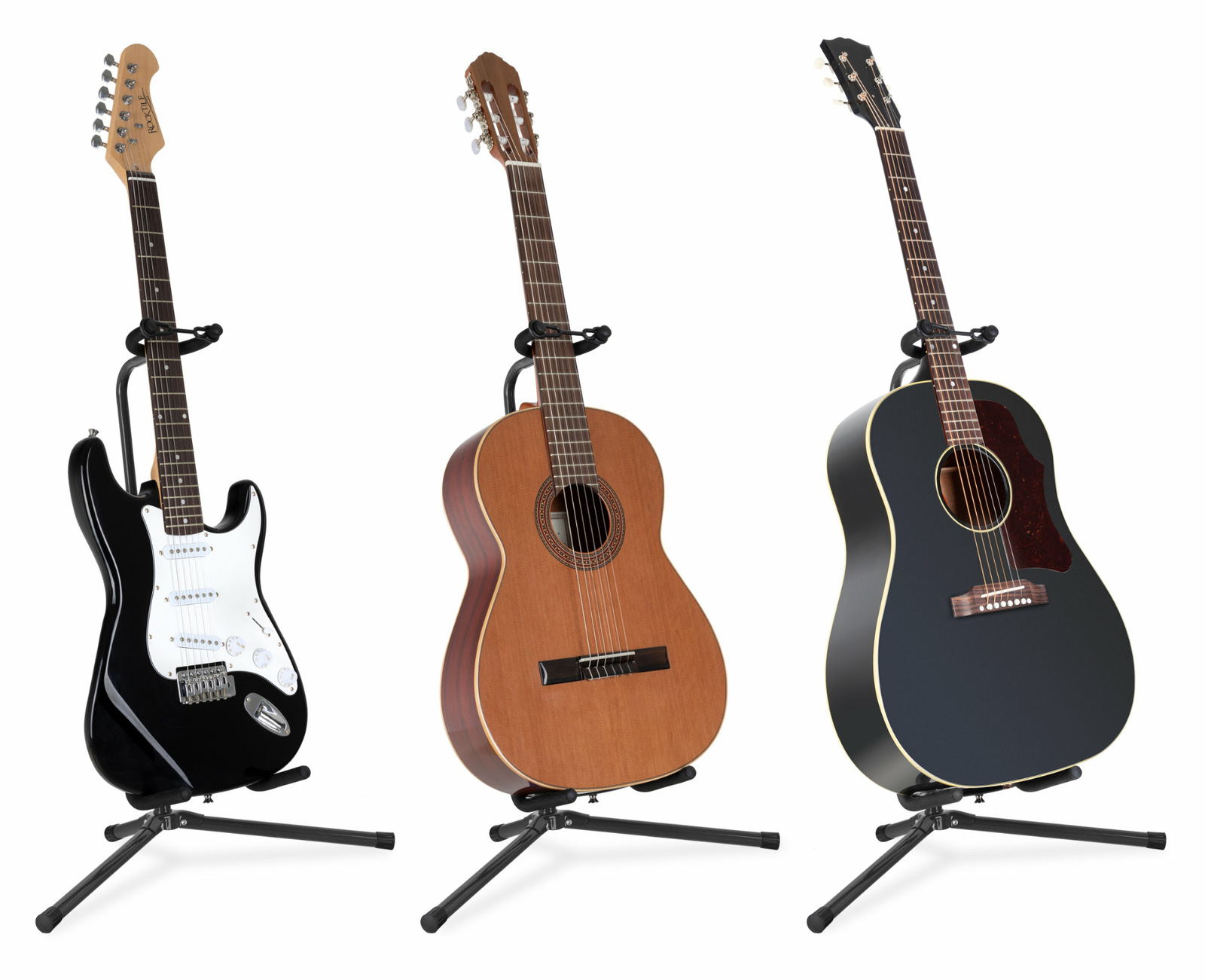 Supporto per chitarra acustica concerto western chitarra treppiede supporto chitarra elettrica nero foto 4