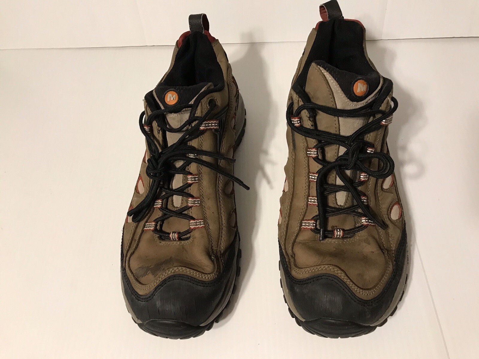 Scarpa da ginnastica Merrell in pelle marrone per escursionismo trail passeggio misura 11 5