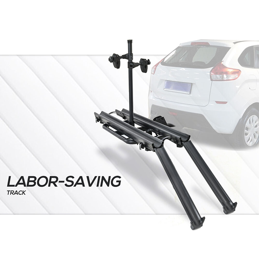 Foldable 2 EBike Rack W/ Ramp E-Bike Platform for SUV Car Truck Van 200 Lbs Load