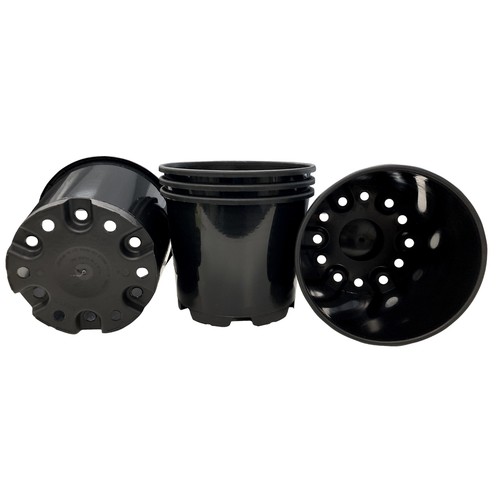 10x Premium Recycled Plastic Plant Pots 1L, 2L, 3L, 4L, 5x 10L, 15L, 3x20L Black - Picture 20 of 24