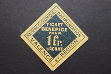 Vintage French Ticket Benefice 1 Fr Valence Maisons Economiques