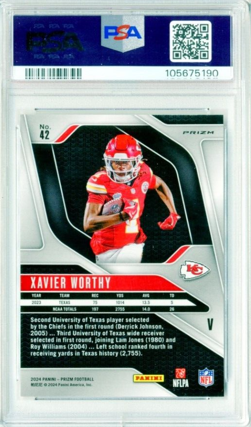2024 Panini Prizm - Rookie Variations Xavier Worthy #42 2024 Panini Prizm - Rookie Variations Xavier Worthy #42
