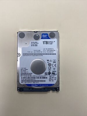 Western Digital Hard Drive 1TB WD10SPZX-08, pulls from brand new laptops