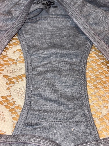 Hanes Girl Size 14 Vintage Y2K Hi-Cut Gray Cotton Bikini Panty Underwear - Picture 3 of 3