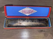 VINTAGE "PRECIOSA" TREMELO HARMONICA IN "C" BY M. HOHNER WITH ORIGINAL BOX