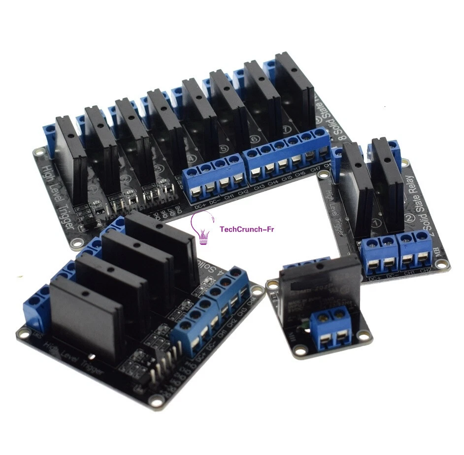 1/2/4/8 Channel 5v SSR G3MB-202P Solid State Relay Module For Arduino