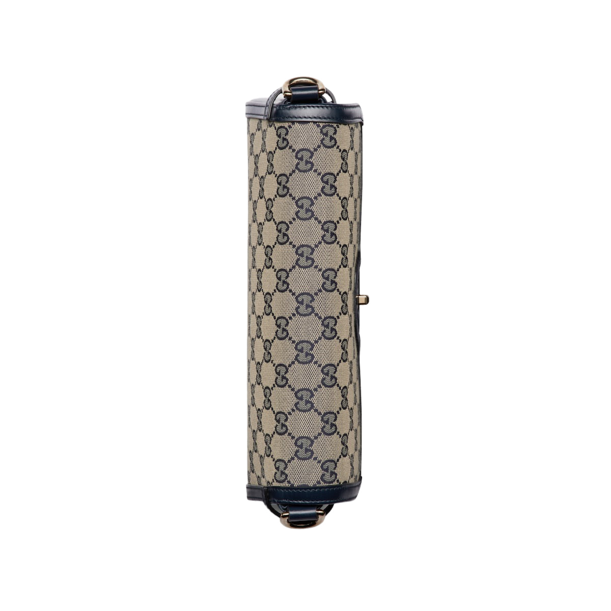 GUCCI Luce Small $3200 Beige And Blue GG Canvas Shoulder Bag