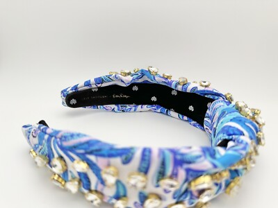 New Lele Sadoughi x Lilly Pulitzer Crystal Embellished Bird is the Word Headband NEW LELE SADOUGHI LILLY PULITZER CRYSTAL KNOTTED HEADBAND  main image 4