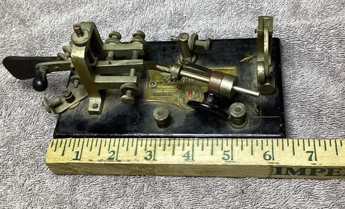 Vintage. VIBROPLEX RED BEETLE MORSECODE-MASCHINE. UNGETESTET - Bild 7 von 8