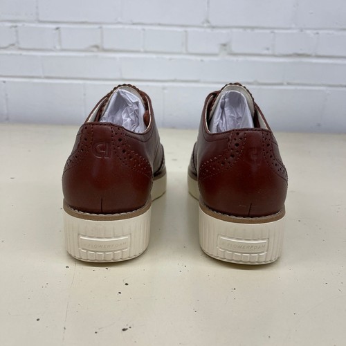 COLE HAAN Grand City Platform Oxford Women's Size 7B Dark Cuoio Ivory - Picture 7 of 7