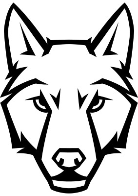 XXL 18x18 cm car sticker sticker wolf sticker