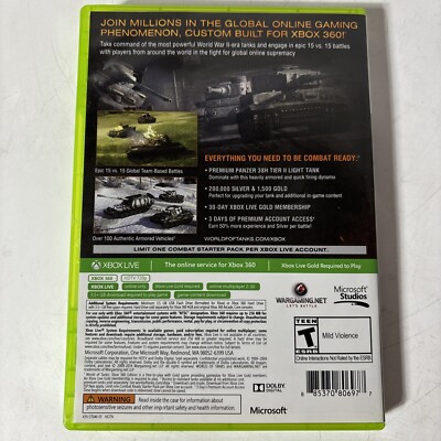 XBOX360 ワールドオブタンク  XBOX360 Edition 新品未開封 Amazon.com: World of Tanks-X360 Xbox 360 English US NTSC DVD