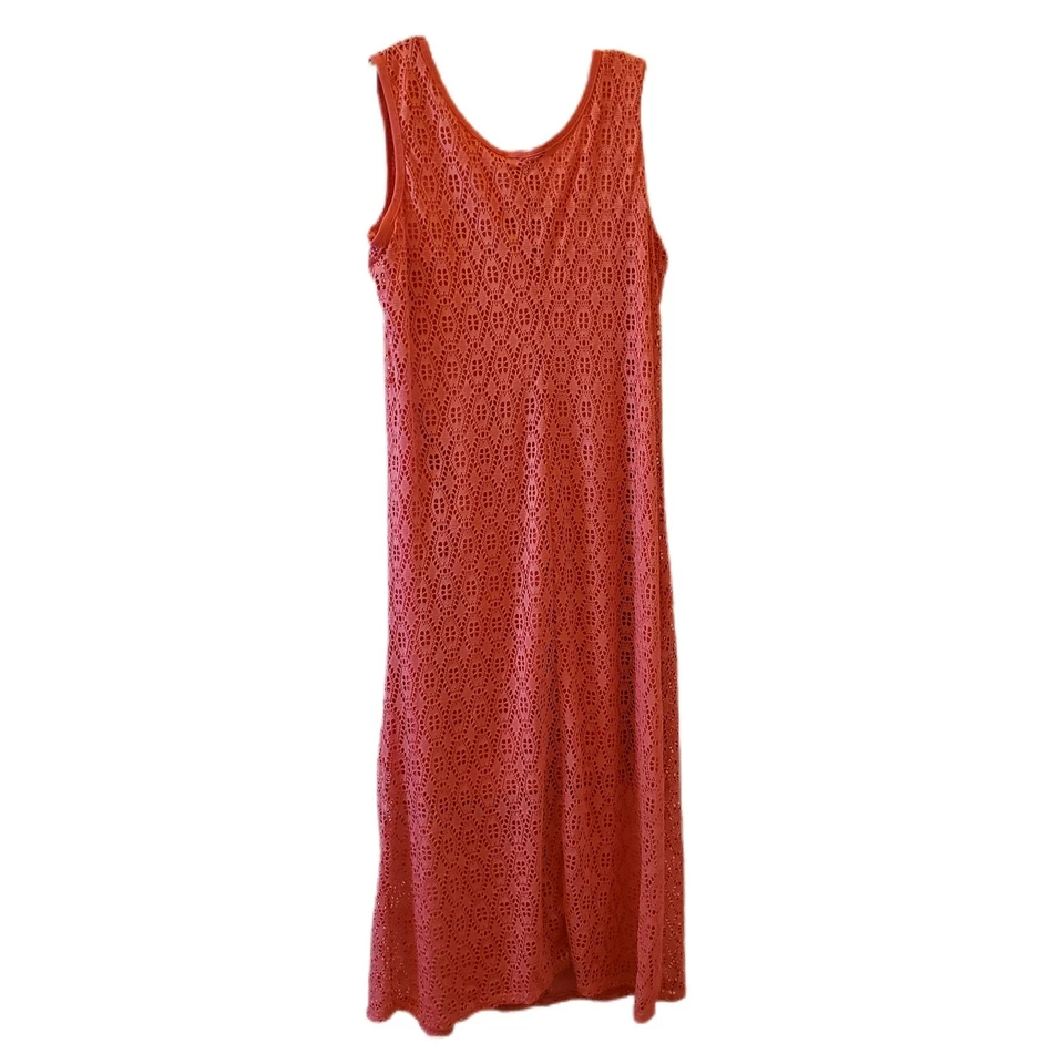 Vestido Madison Leigh Talla XL Sin Mangas Forrado Cuello Redondo Coral Midi Verano  Foto 2 de 4