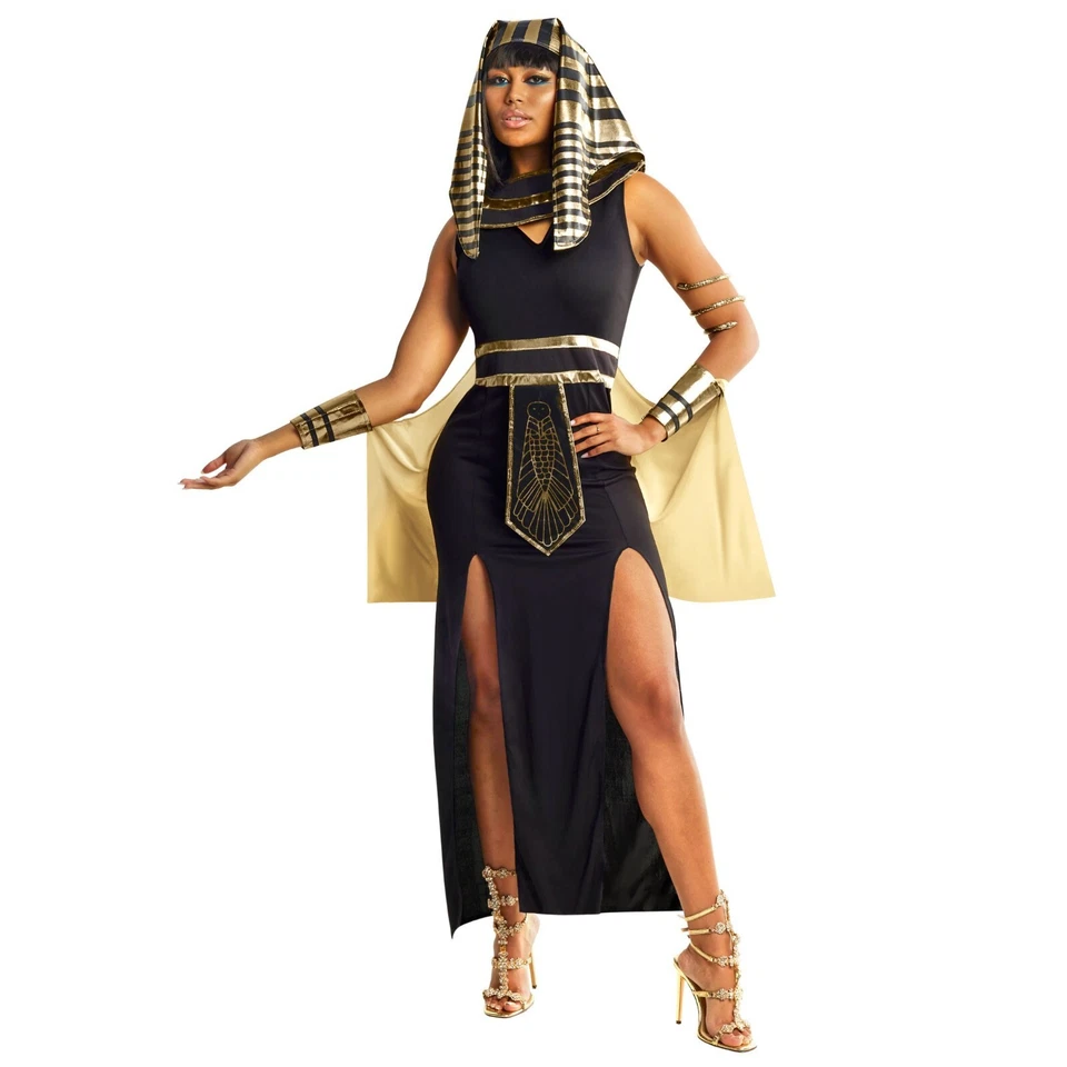 Women`s Cleopatra Costume S - 3XL Ladies Egyptian Queen Princess Dress Halloween - Image 3 of 4