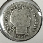 1908-D Barber Dime - Good (G) KM#113 - 90% Silver - 7335