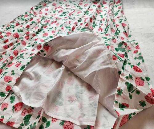 New 0 J Crew Factory strawberry print collared midi dress - Picture 3 of 10
