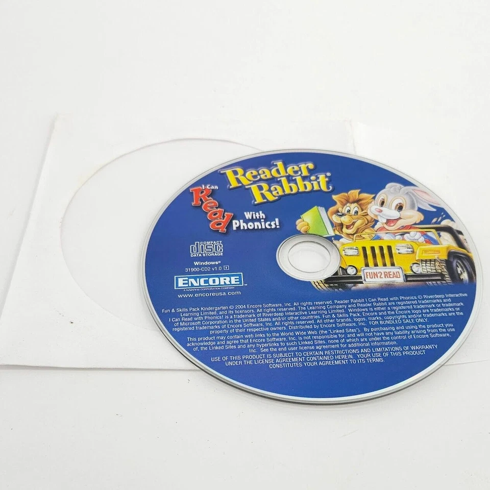 Encore Reader Rabbit CD I Can Read With Phonics 2004 Fun 2 Read Data Storage - Image 2 of 4