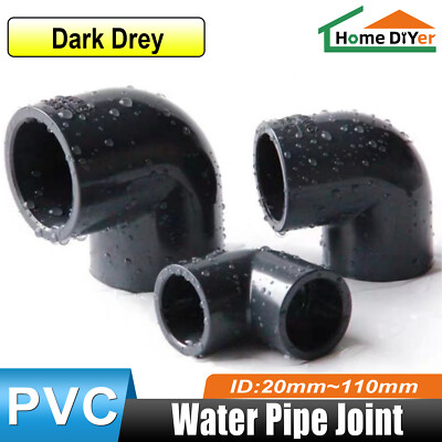 #ad #ad PVC Grey Pressure 90 Degree Bend Pond Pipe Fittings 16 20 25 32 40 50 110mm $95.62