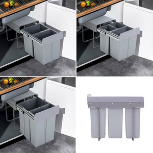 General Household Supplies Pull Out Kitchen Waste Bin Soft Close Recycle Bin For 300 400mm Cabinet Cupboard Home Furniture Diy