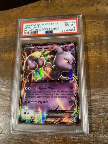 POKEMON 2016 XY Promo Ex Box MEWTWO EX #XY183 PSA 8 RARE