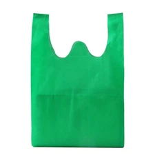 50 Pcs Eco Friendly Reusable Grocery Bags Fabric Non-woven with Handles Medium