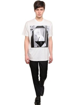 Tシャツ・カットソー GIVENCHY SS24 Givenchy Shirts White (BM60ZY 14M6100) Givenchy FW13 White Statue Print Runway T-shirt | Size XXS