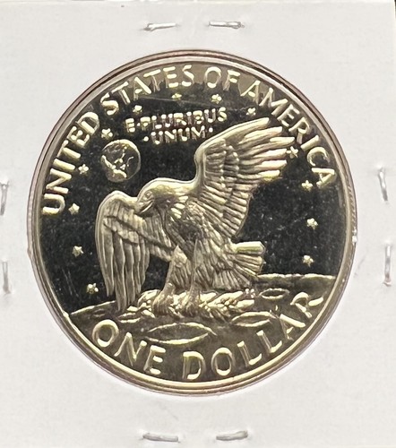 1977-S EISENHOWER DOLLAR STRAIGHT FROM PROOF SET  ACTUAL COIN #5539 - Picture 2 of 2