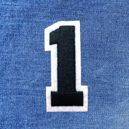 1pc Number Black Count birthday Embroidered Cloth Iron On Patch Applique #2647 - Picture 3 of 11