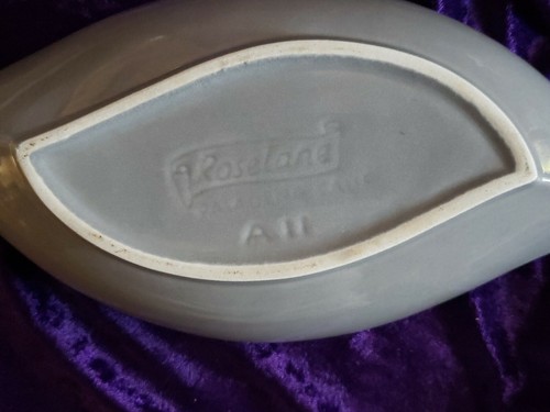 Vintage MCM Roselane Pottery Pink Gray Dish Pasadena A 11 - Picture 8 of 10