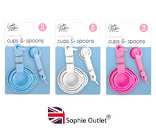 10Pc MEASURING CUP & SPOON SET Reusable Kitchen Tool Kit Cake Baking Cooking UK