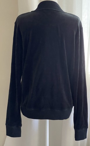 Ralph Lauren NWOT Sz Lg Black Velour Full Zip Athletic Jacket Casual, Classic - Picture 5 of 9