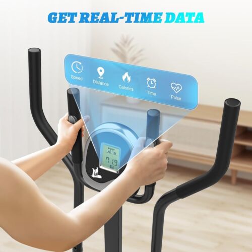 Elliptical Cross Trainer, 2 in 1 Cross Trainer Exercise Bike with Adjustable Sea - Picture 4 of 7