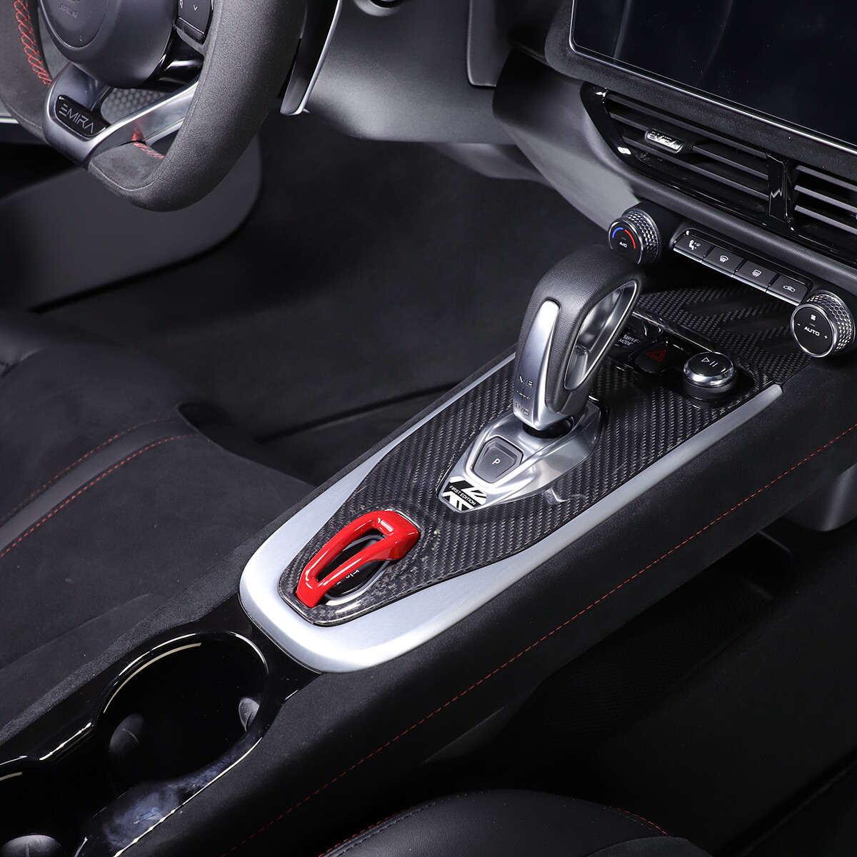 Real Carbon Fiber Center Gear Panel Trim Cover For Lotus EMIRA V6 AT 2021-25 US