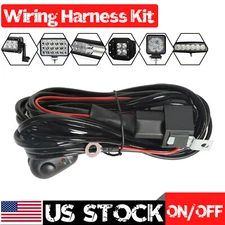 12V 40A Wiring Harness Kit Fuse ON OFF Switch Relay For LED Fog Work Light Bar
