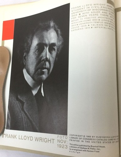 The Work of Frank Lloyd Wright Wendingen Ed 1st Ed 2nd Printing 1965 HC/DJ VG - Picture 3 of 12