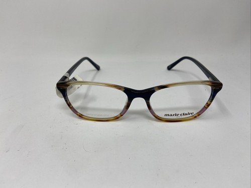 MARIE CLAIRE EYEWEAR 6246 53/17/140 INDIGO STRIPE BLUE BROWN FLEX HINGE  !P25 - Afbeelding 1 van 8