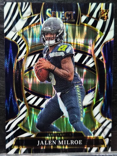Jalen Milroe (RC) 2025 Panini Select Concourse #14 ZEBRA Prizm Seattle FREE SHIP