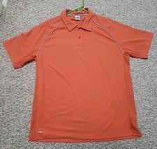 ALO Men's Orange Coolfit Short Sleeve Polo Shirt XXL 