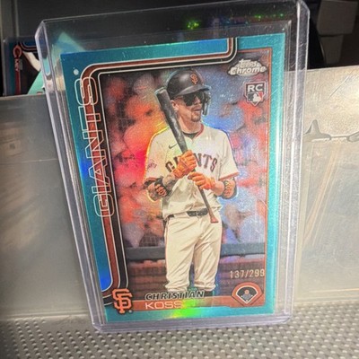 Topps Chrome 2025 Christian Koss Rookie Card San Francisco Giants USC26 /299