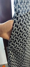 Women’s Black/White Geometric Shift Dress Size L/XL Sleeveless Crew Neck Pockets