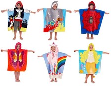 Poncho con capucha toalla de playa algodón piscina baño envoltura toalla para niños con capucha