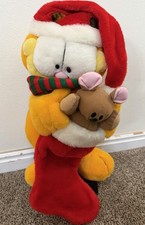 Vintage 20  Animated Garfield Cat Christmas Tunes Motion Large Decor NOT WORKING