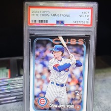 Topps 2024 Series 2 Pete Crow-Armstrong Rookie Base #407 Cubs PSA 4