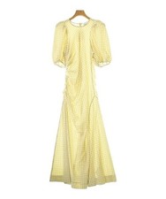 Ganni Dresses BeigexWhite(Gingham Check) 38(Approx. M) 2200644747738