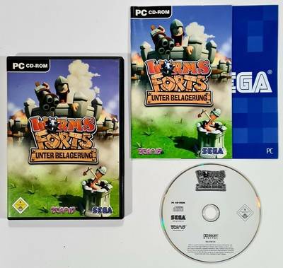 SEGA PC CD-ROM WORMS FORTS - UNDER SIEGE German 3D Tactics/Castles/Comic/Humor