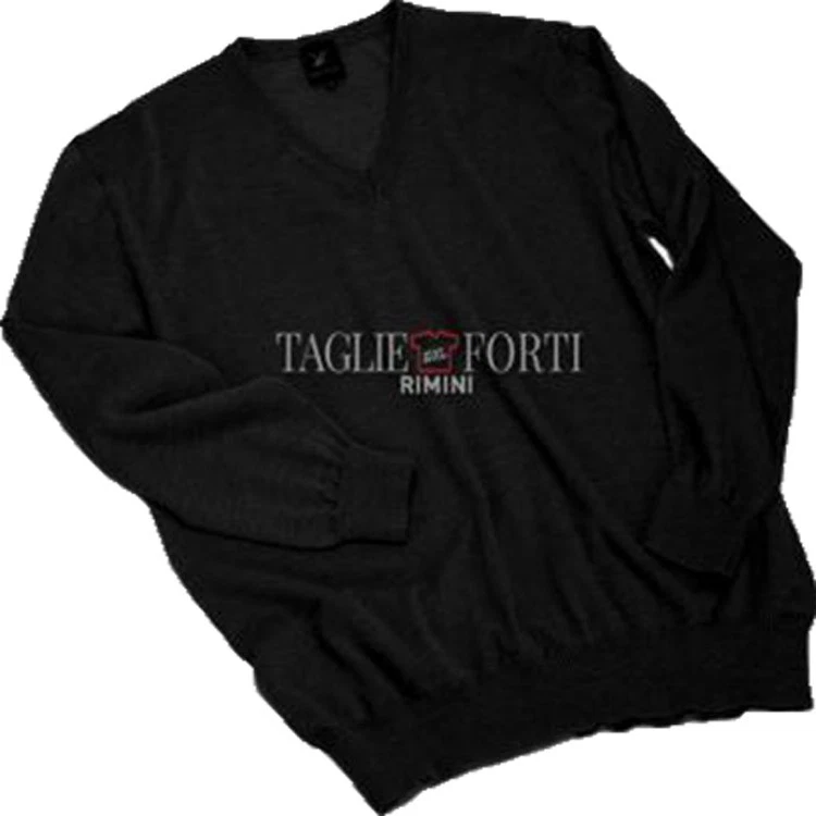 men's sweater plus size pure merino wool sweater V-neck sweater Maxfort