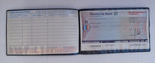 Eurocheque-Vordrucke (vier St&uuml;ck) Deutsche Bank mit Tasche