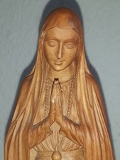 Fatima Madonna handgeschnitzt aus Holz ca 30 cm hoch