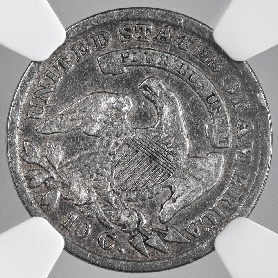 1836  10C CAPPED BUST SILVER DIME  NGC VG DETAILS "CLEANED"  #8404750-012 - Image 3 of 4